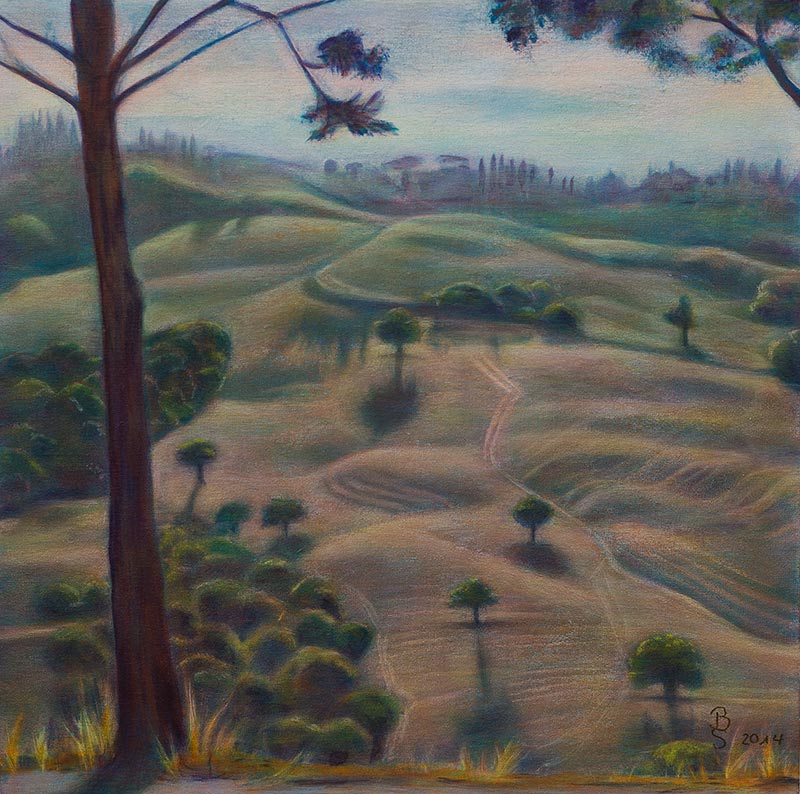 Nach der Ernte - Acryl auf Leinwand 40 x 40 cm