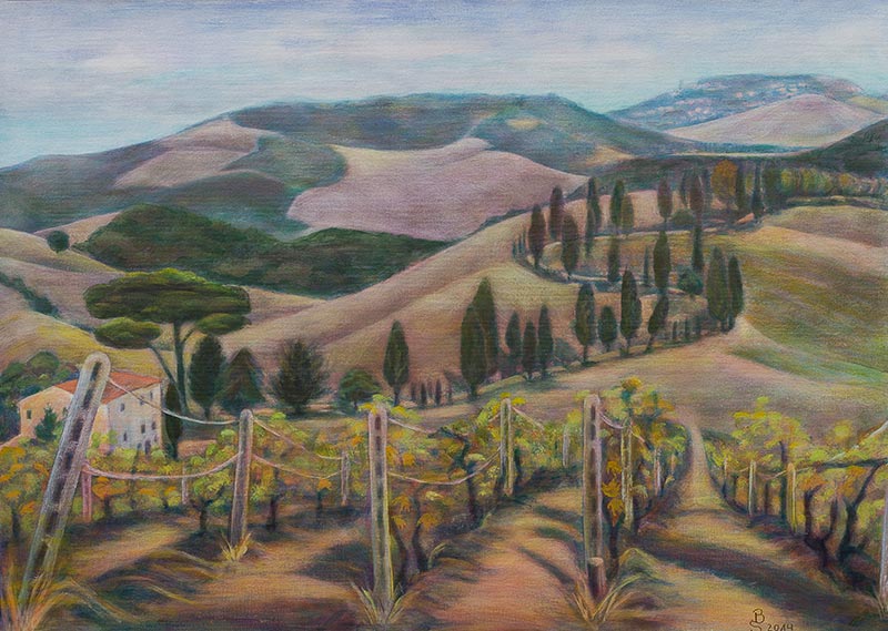 Nach der Weinlese - Acryl auf Leinwand 70 x 50 cm