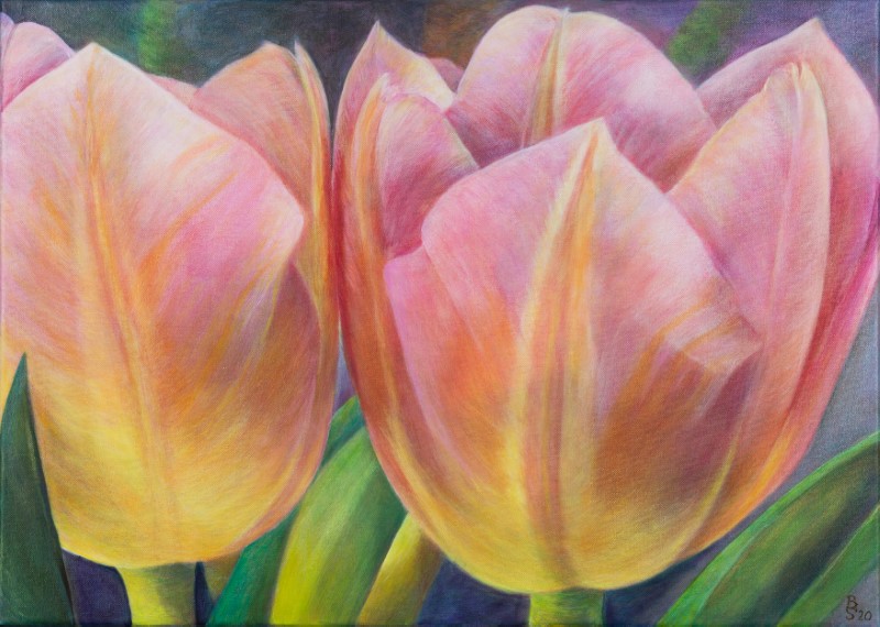 Tulpen - Acryl auf Leinwand 70 x 50 cm
